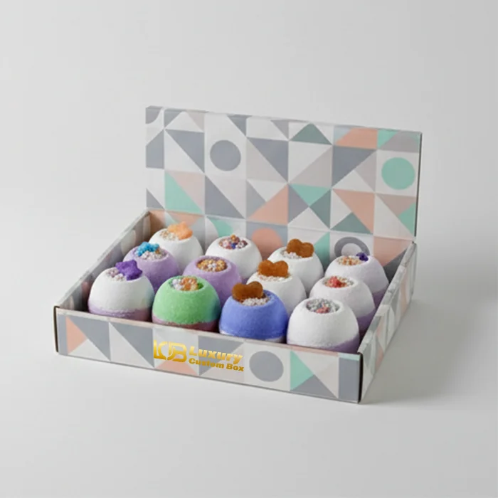 Custom bath bomb display boxes