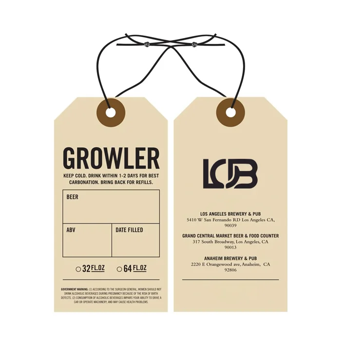 Custom growler tags