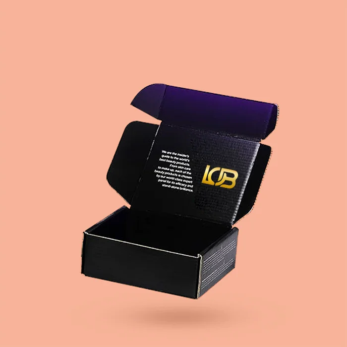 Custom Black Corrugated Boxes