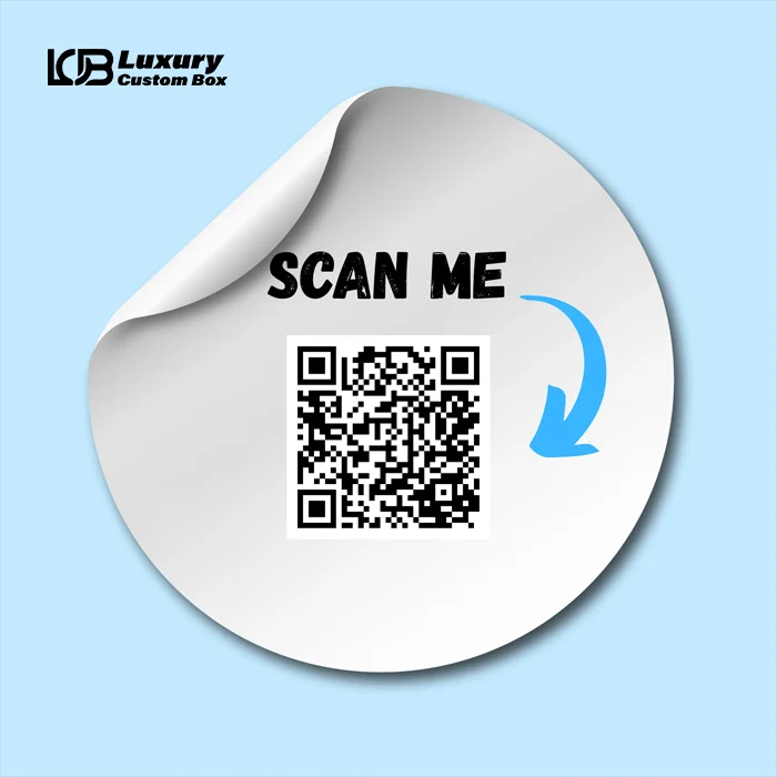 Circle qr code stickers