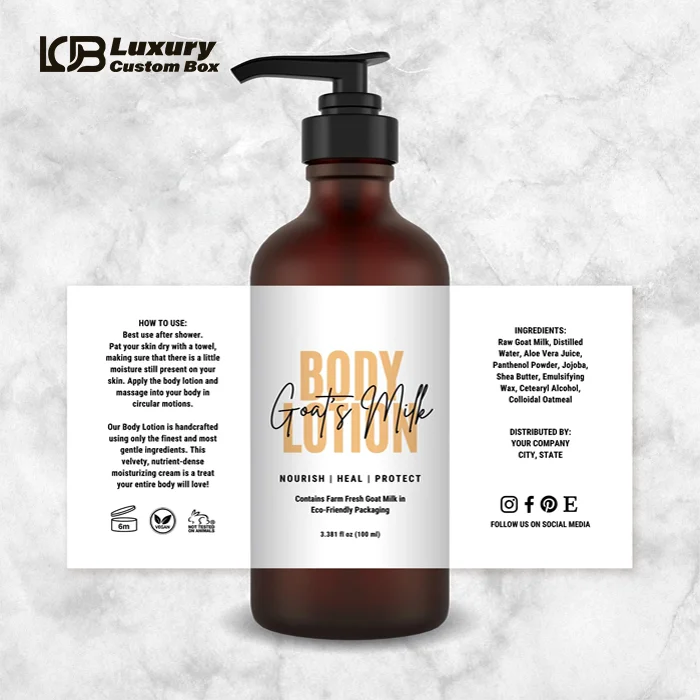 Custom Printed Whipped Oil Body Cream Labels