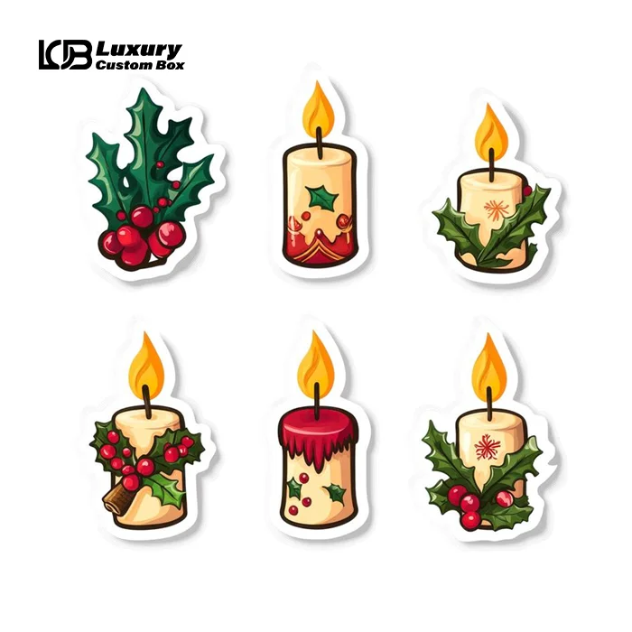 christmas candle stickers