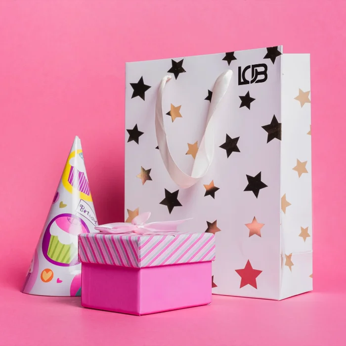 custom birthday box with logo