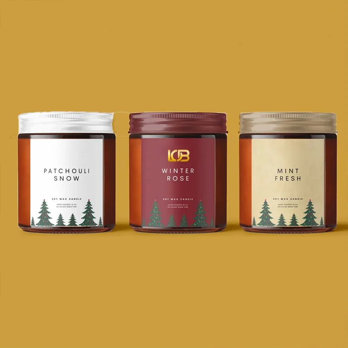 custom christmas candle stickers