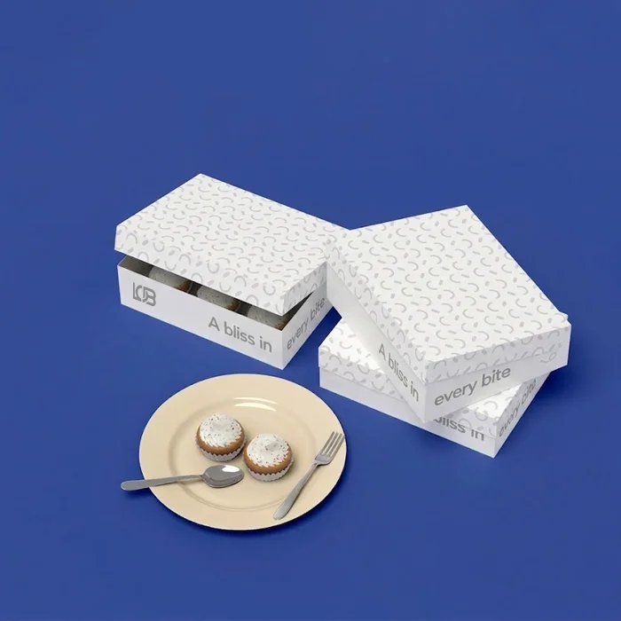 white pastry packaging