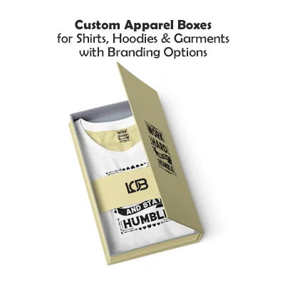 Custom Apparel Boxes for Shirts, Hoodies & Garments with Branding Options