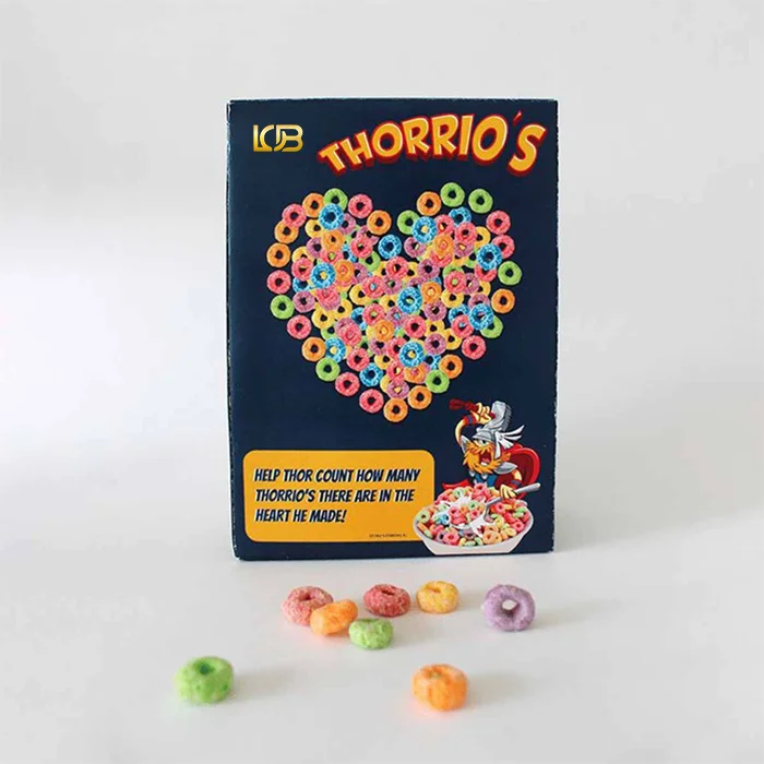 Custom Black cereal boxes-with logo