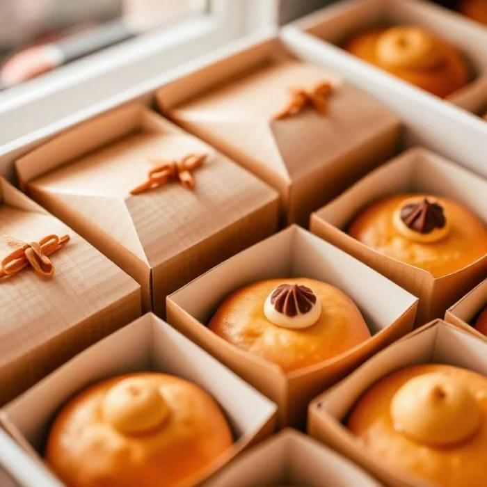 Custom Brown Pastry Boxes with Logo