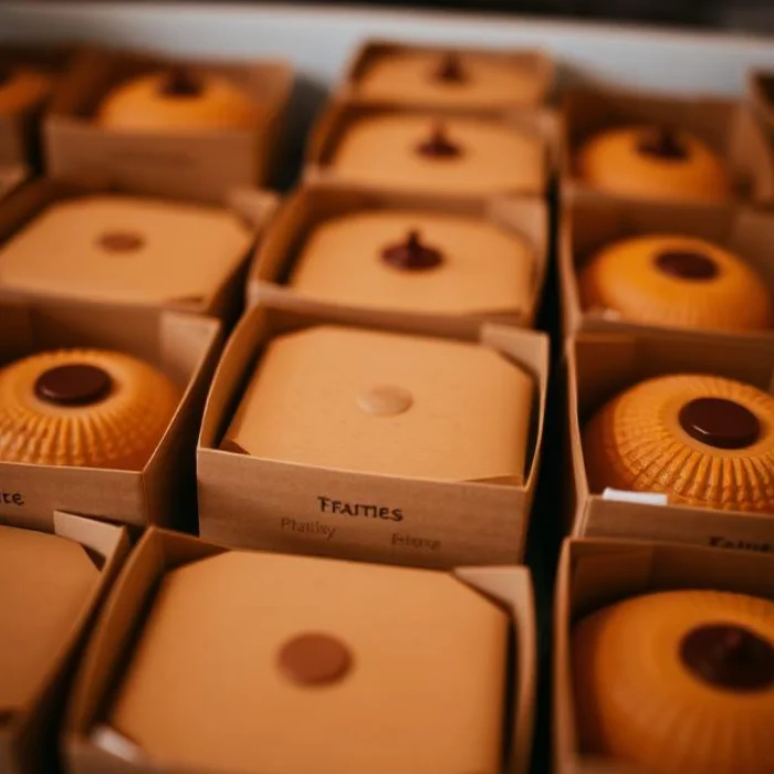 Custom Printed Brown Pastry Boxes