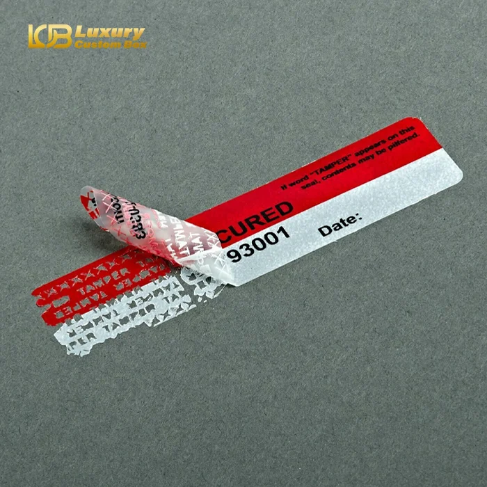 Custom Printed Tamper Evident Strips