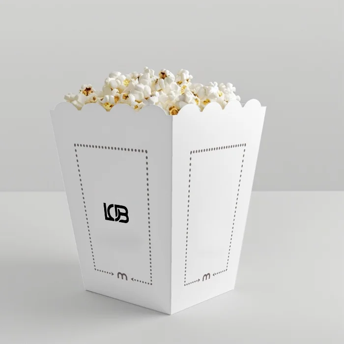 White Popcorn Boxes
