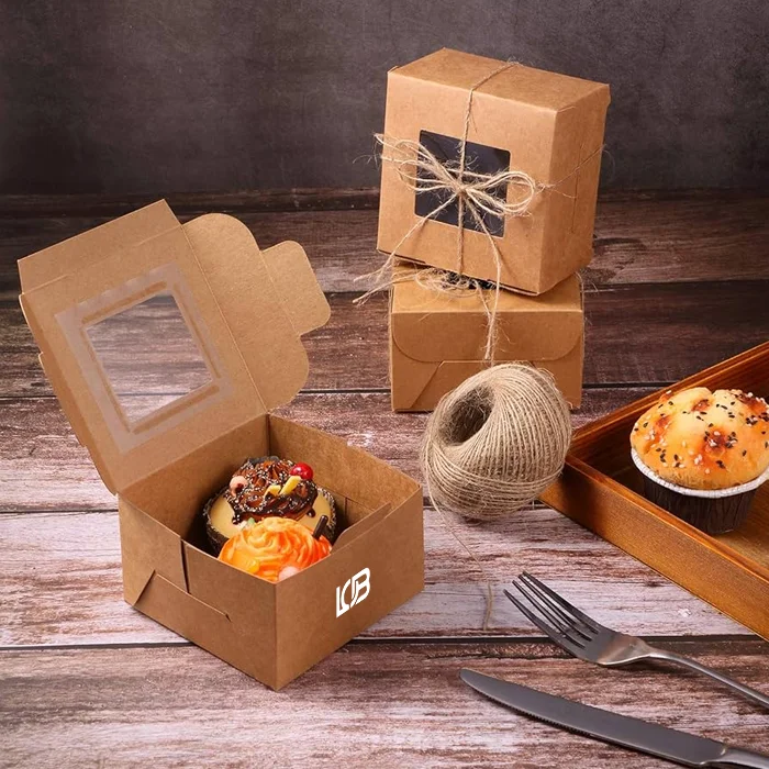Custom Brown Pastry Boxes with Logo