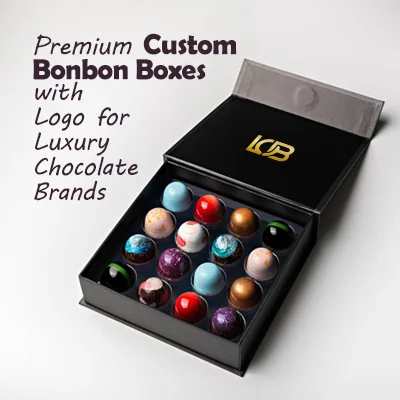 Premium Custom Bonbon Packaging with Logo for Luxury Chocolate Brands