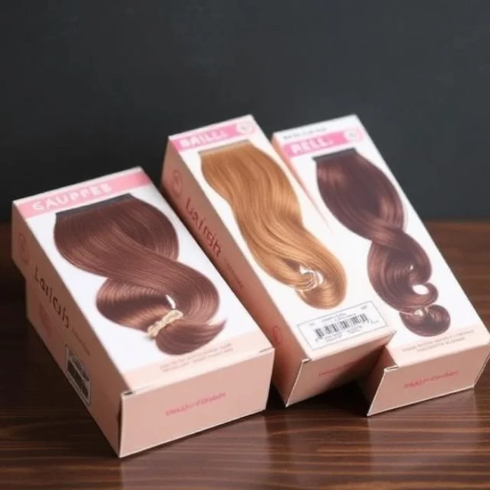 Custom Hair Extension Logo Boxes