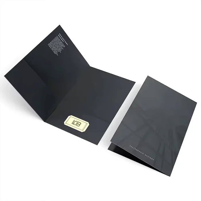 Black presentation folders