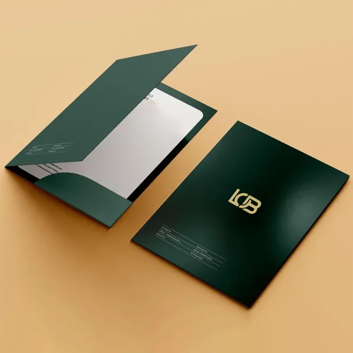 custom folders with pockets