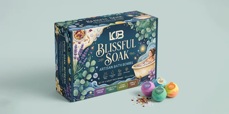 Custom Printed Bath Bomb Boxes Packaging