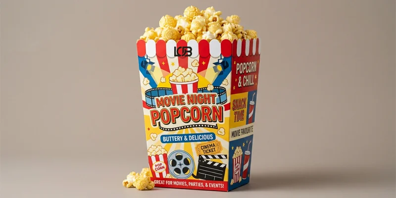 Custom Printed Popcorn Boxes Packaging